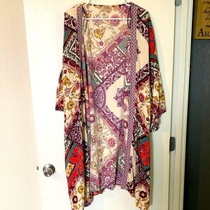 Bohemian Floral Kimono Cardigan